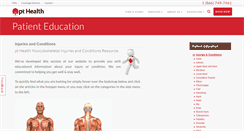 Desktop Screenshot of education.pthealth.ca